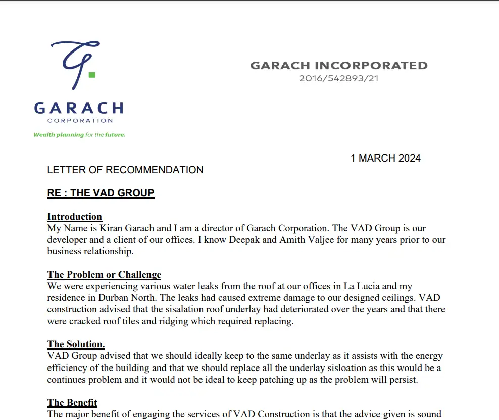 Recommendation letter